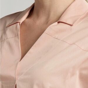 Harshman Nyah 100% Cotton Tunic V-Neck Top in Rose Cloud/Peach Size 1X NWT